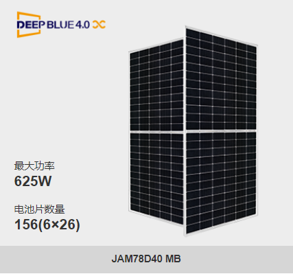晶澳光伏组件N型双玻600W-625W（JAM78D40 600-625/MB）